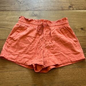 High waisted draw string shorts